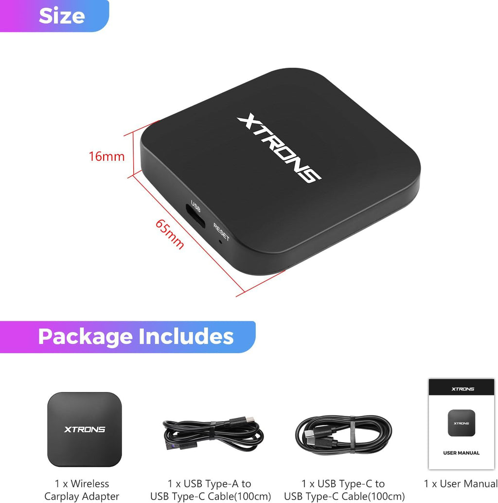 Wireless Adapter for Car Play, Wireless Activator Plug & Play for Iphone, Android Car Stereos Android Auto USB Dongle for Factory Installed Wired Car Play, ACCP05