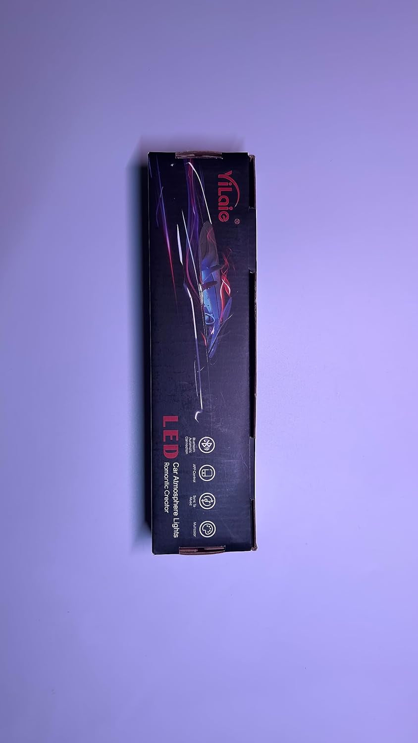 Bluetooth Car LED Strip Lights, Multi DIY Color Music under Dash Interior LED Lights with Sound Active Function