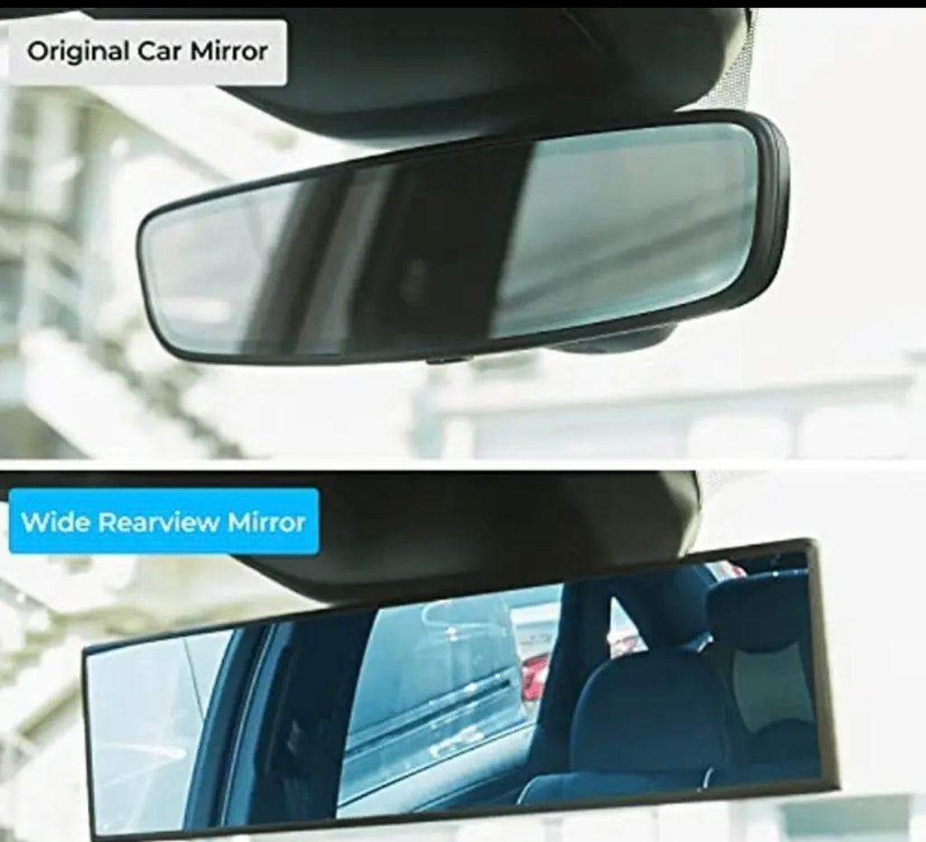 Ultra-Wide HD Panoramic Rearview Mirror – Anti-Shake, Anti-Splash, Easy-Install Interior Car Mirror