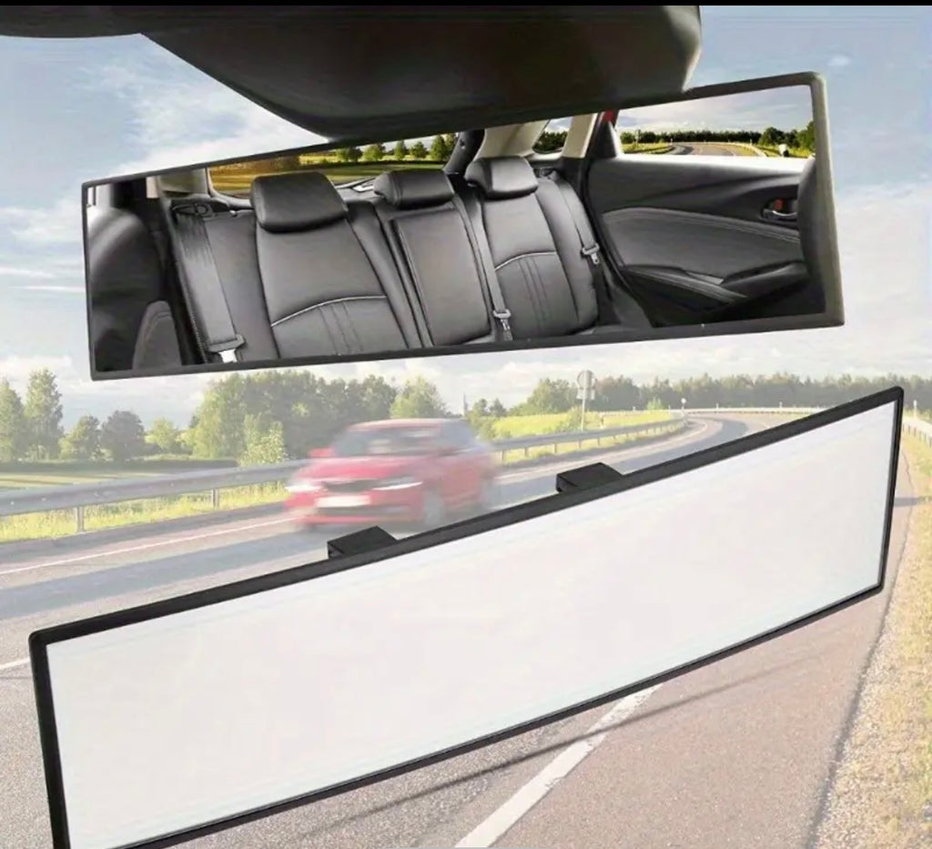 Ultra-Wide HD Panoramic Rearview Mirror – Anti-Shake, Anti-Splash, Easy-Install Interior Car Mirror
