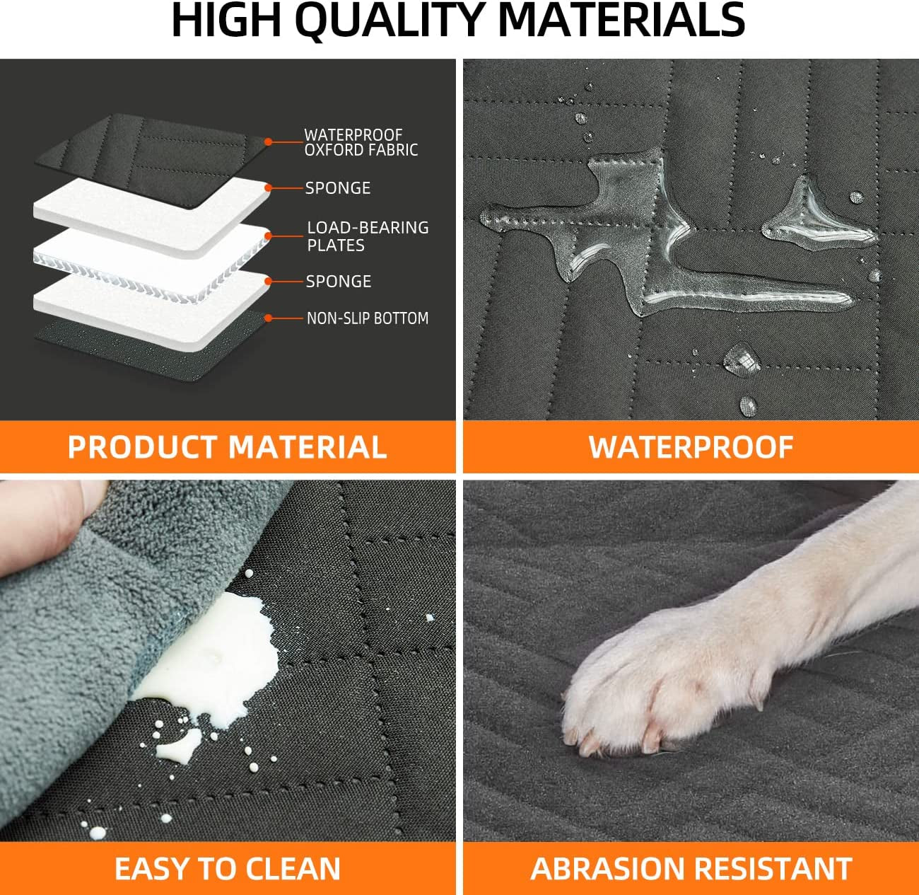 Back Seat Extender for Dogs,Dog Car Cover Bed Inflatable Camping Air Mattress,Dog Hammock Travel Bed,Non Mattress SUV Truck (Grey) (-1)